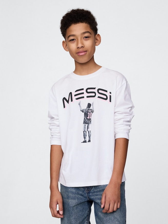 メッシ グラフィックTシャツ (キッズ)-0