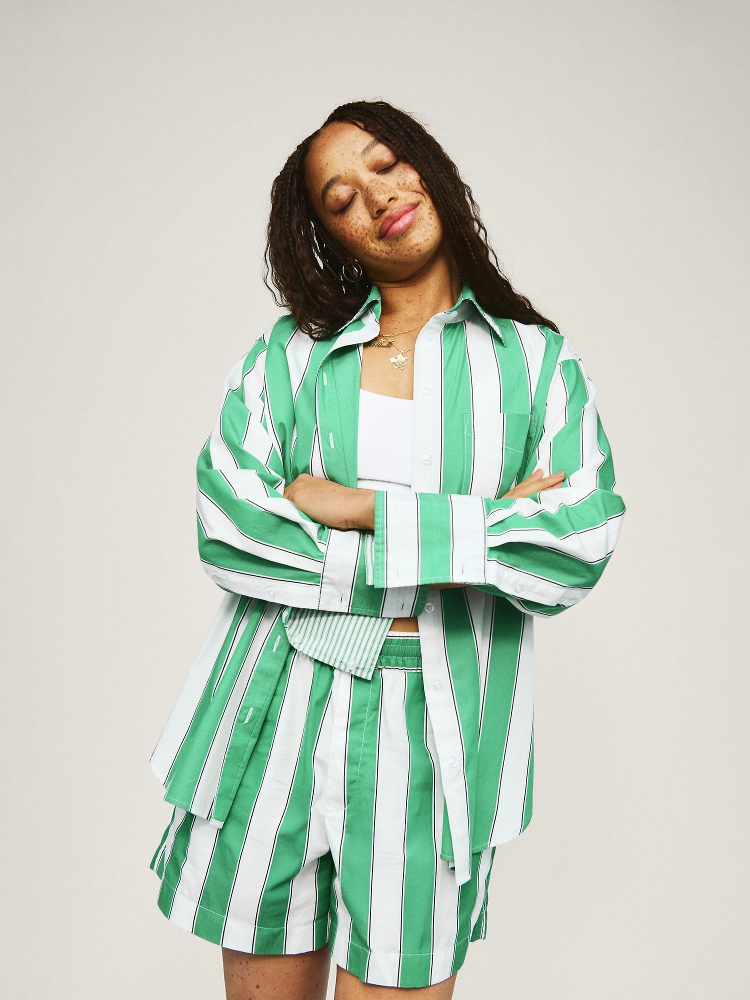 オーガニックコットン ポプリン ボクサーショートパンツ-7