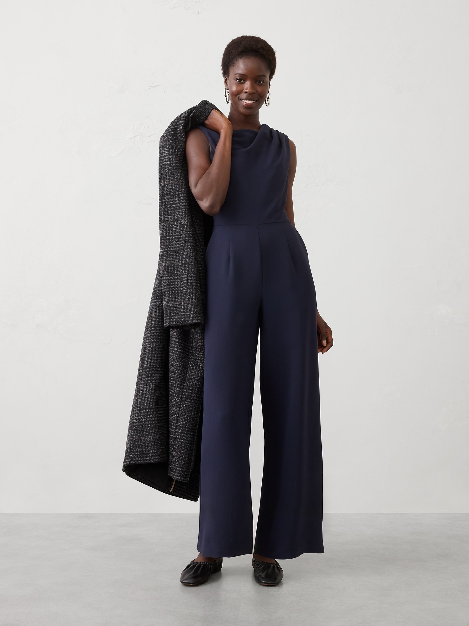 Cowl-Neck Jumpsuit