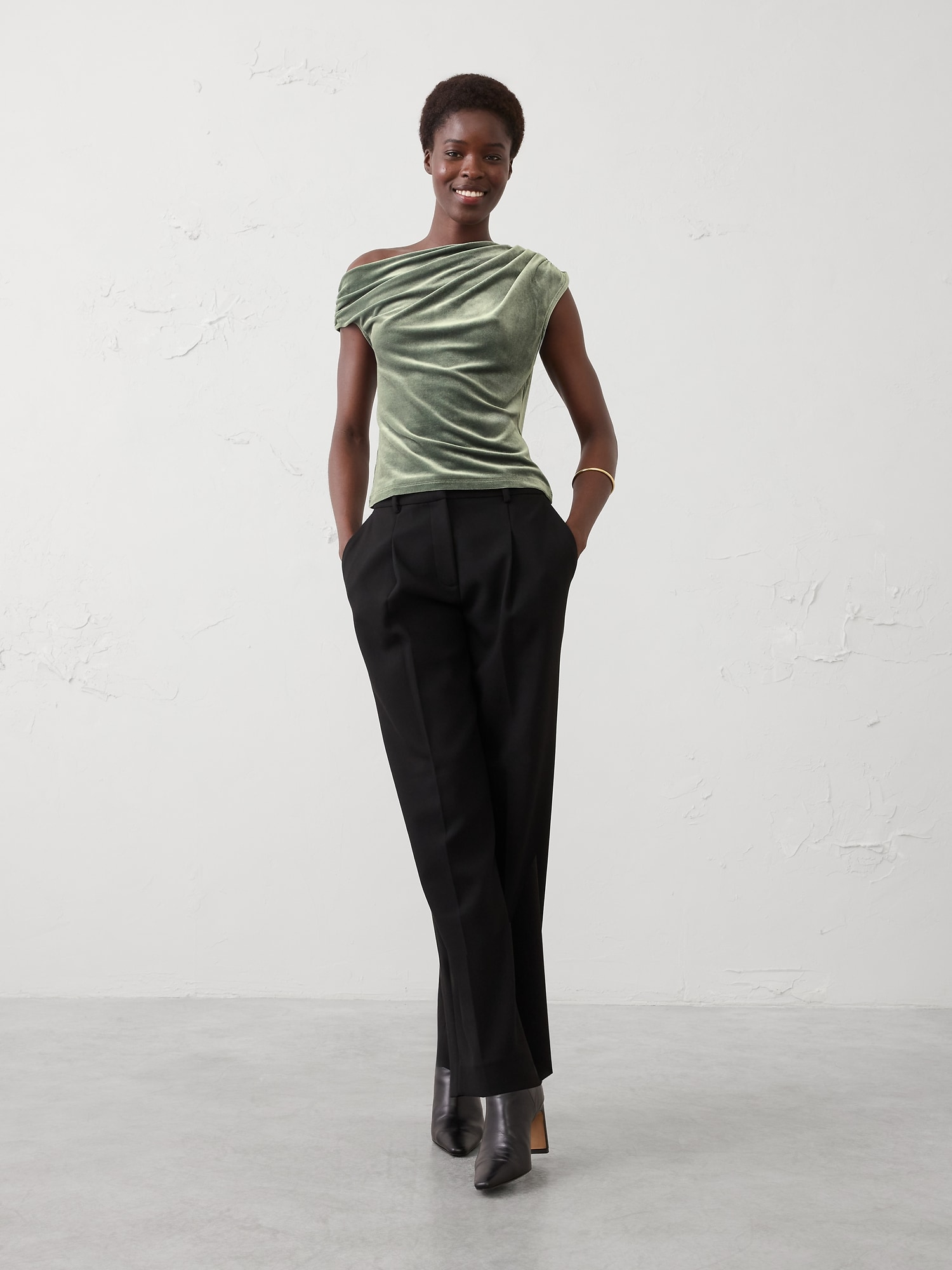 Velvet Off-Shoulder Top