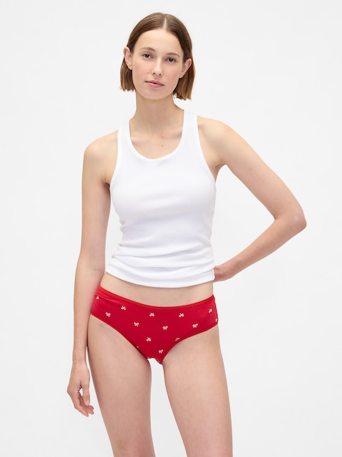 CULOTTE TAILLE BASSE EN COTON BIOLOGIQUE EXTENSIBLE