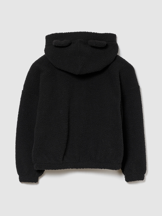 ボア オーバーサイズ くまさん ジップアップパーカー (キッズ)-1