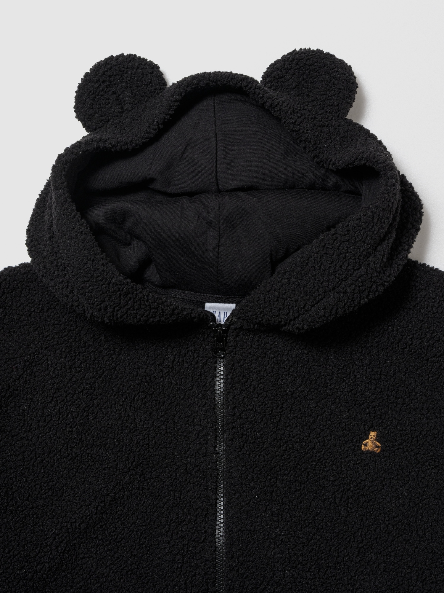 ボア オーバーサイズ くまさん ジップアップパーカー (キッズ)-2