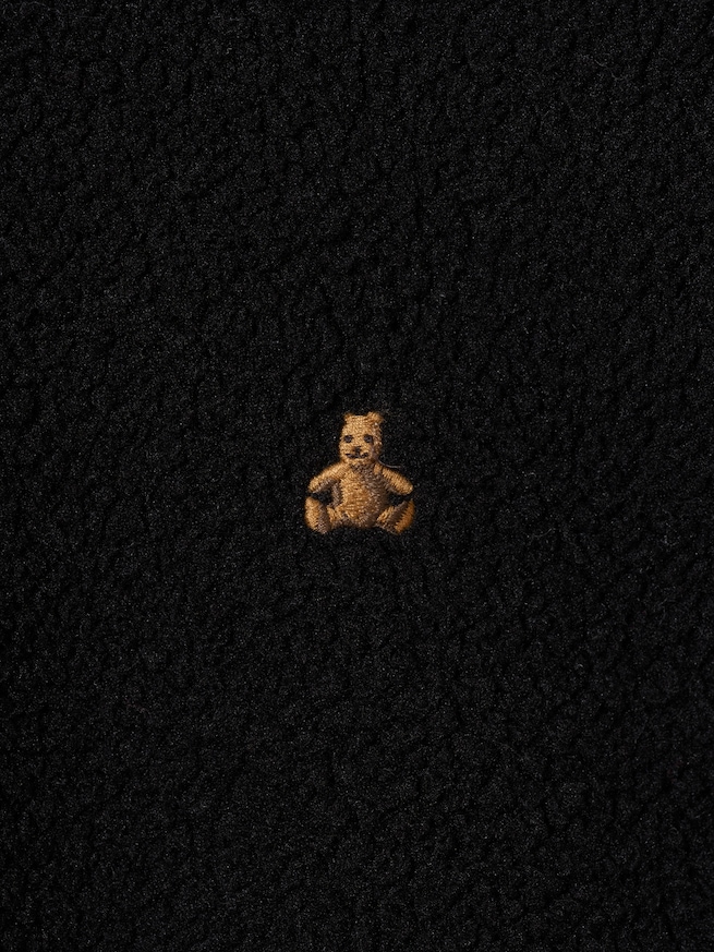 ボア オーバーサイズ くまさん ジップアップパーカー (キッズ)-3