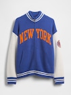 CashSoft カシミヤタッチ NBA New York Kicks ロゴ ジップアップセーター-3