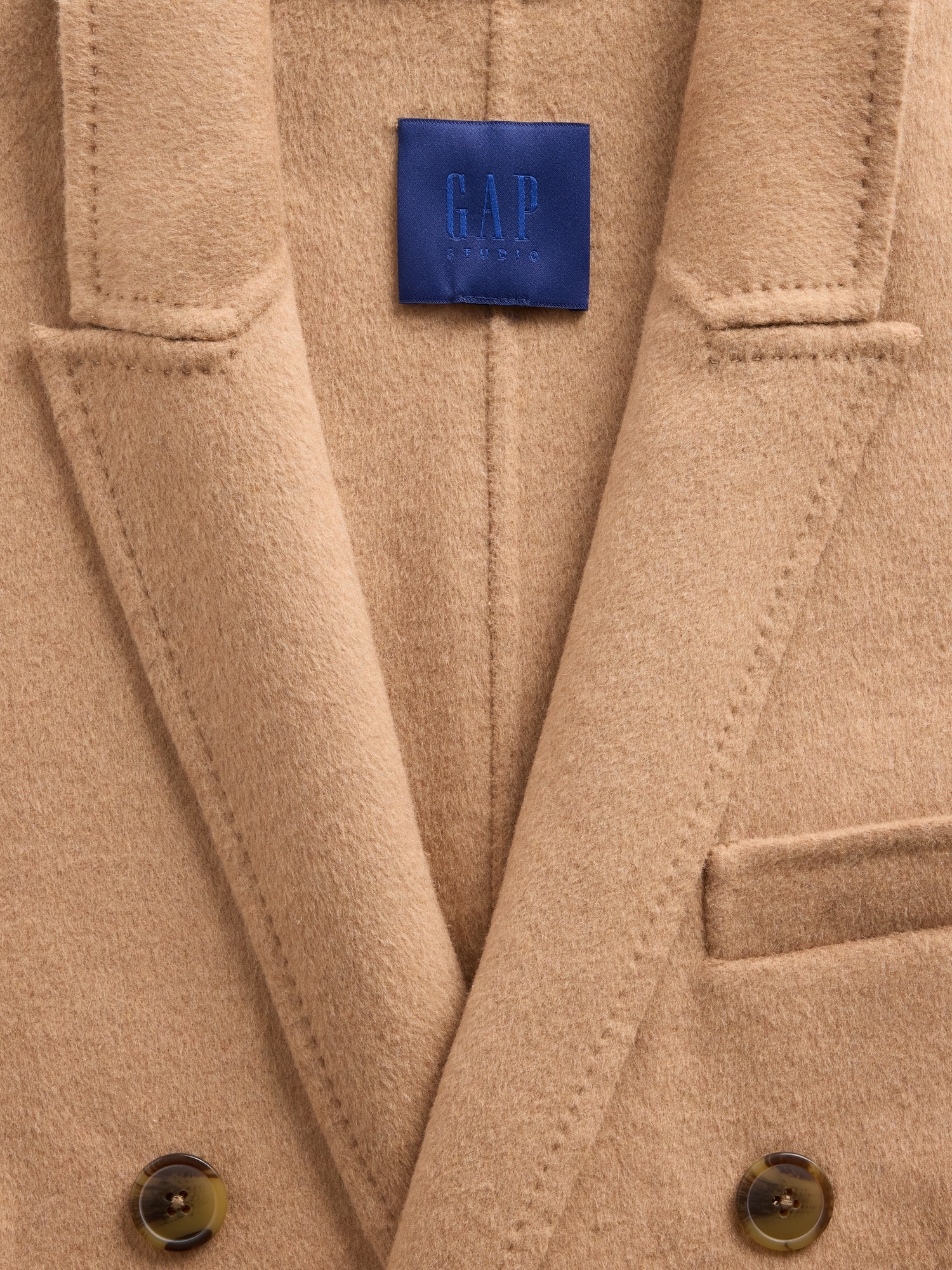 GapStudio ウールブレンド ダブルブレストコート (ユニセックス)-6