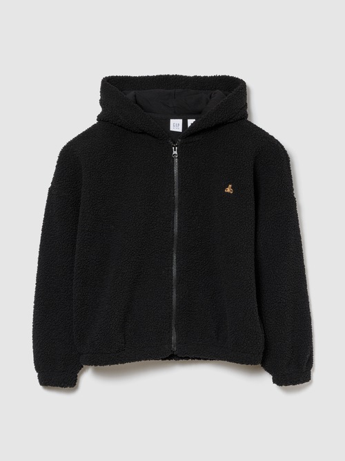 ボア オーバーサイズ くまさん ジップアップパーカー (キッズ)