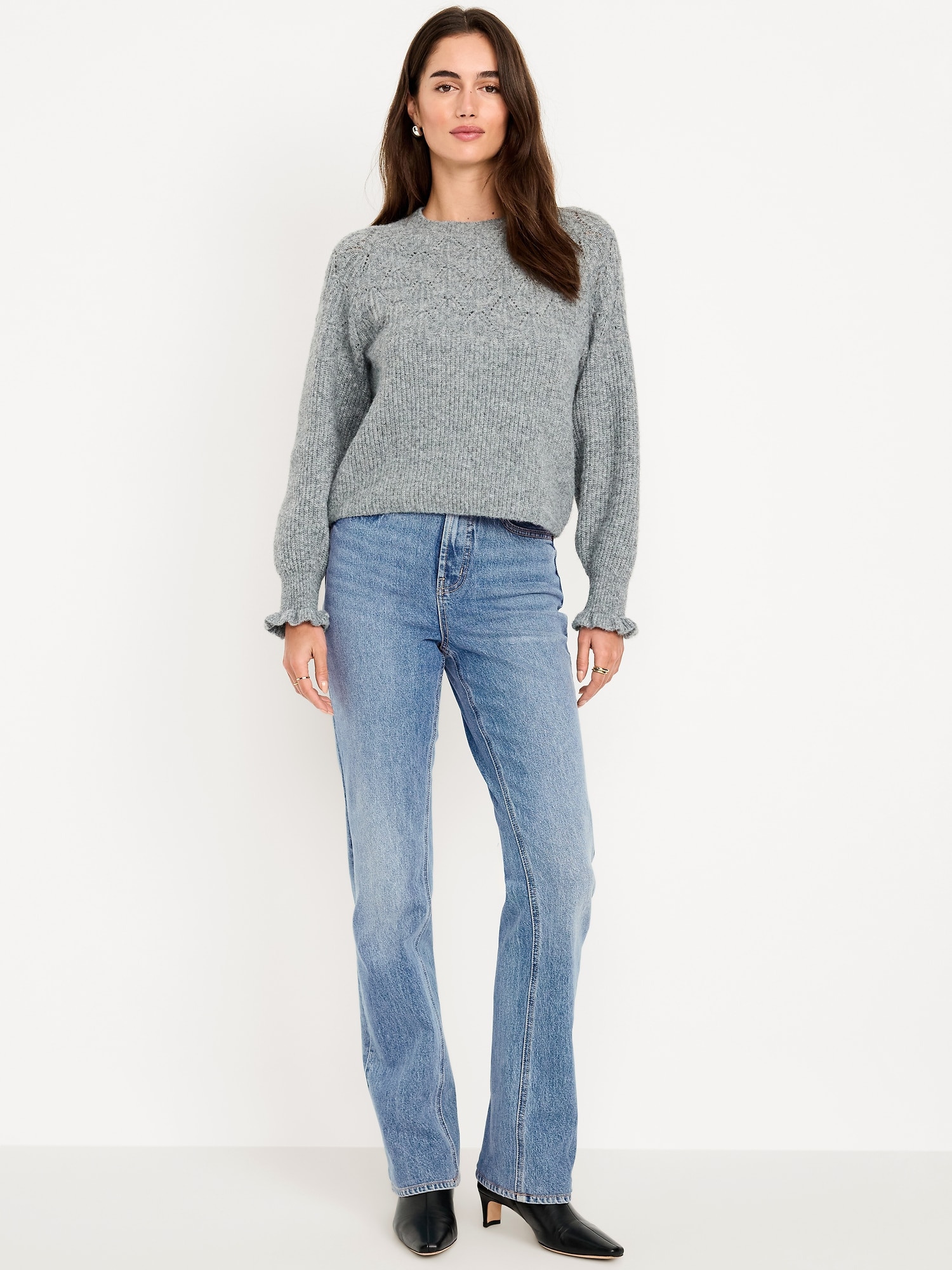 JEAN SEMI-ÉVASÉ À TAILLE TRÈS HAUTE