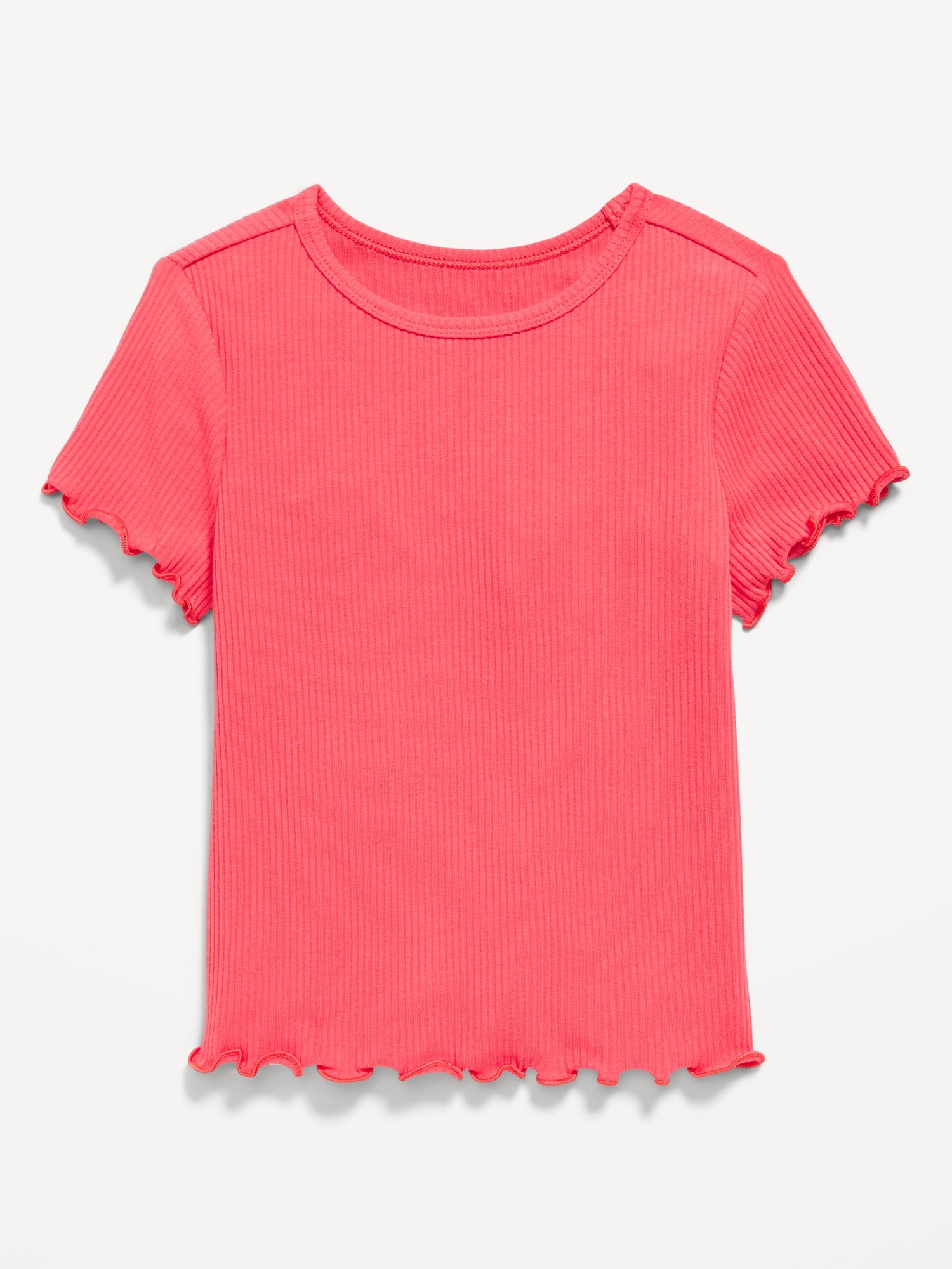 T-SHIRT À MANCHES COURTES À BORDURE ONDULÉE POUR TOUTE-PETITE