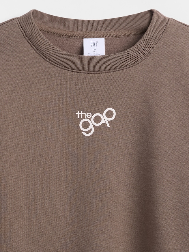 オーバーサイズ ウェッジ GAPロゴ スウェットシャツ (キッズ)-2