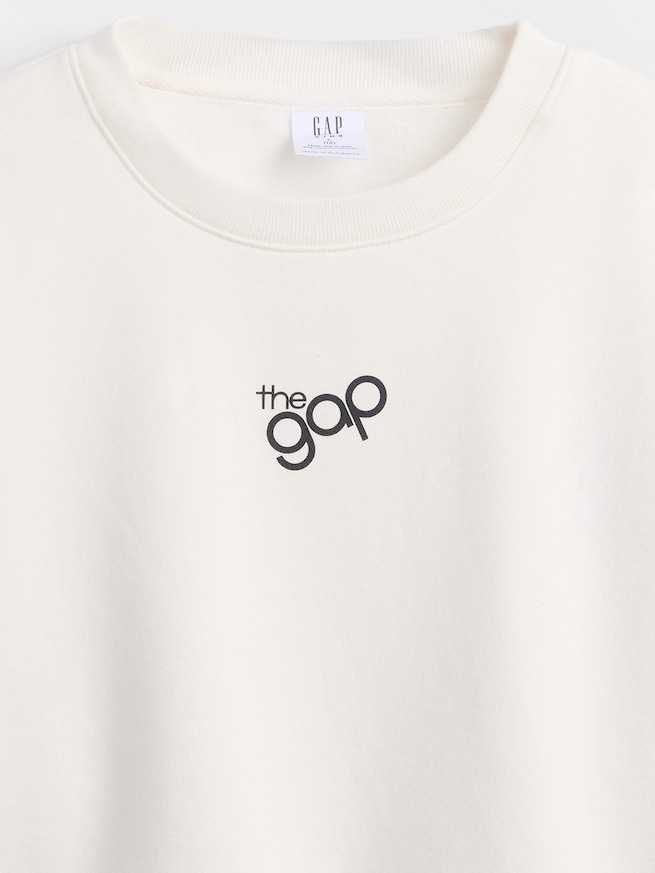 オーバーサイズ ウェッジ GAPロゴ スウェットシャツ (キッズ)-2