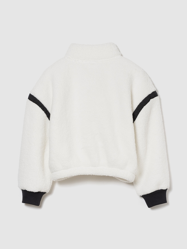 リサイクル リラックスフィット  ボア ハーフジップ スウェットシャツ (キッズ)-3