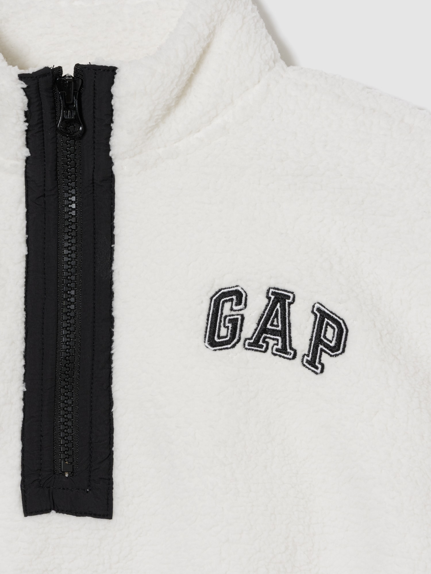 リサイクル リラックスフィット  ボア ハーフジップ スウェットシャツ (キッズ)-4