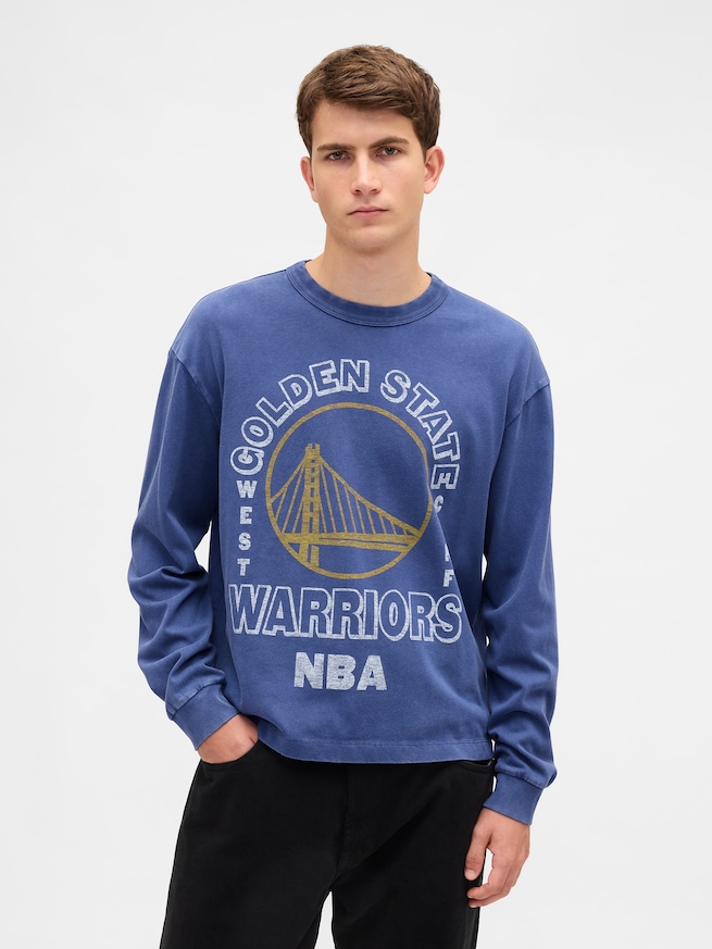NBA ゴールデンステイト ウォリアーズ クロップドグラフィックTシャツ-0