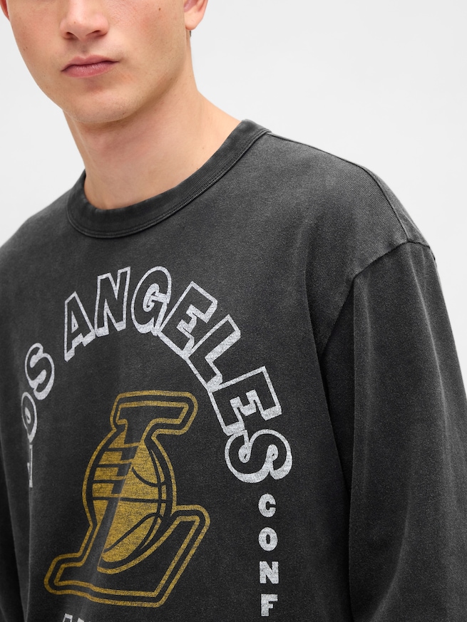 NBA ロサンゼルス レイカーズ クロップドグラフィックTシャツ-3