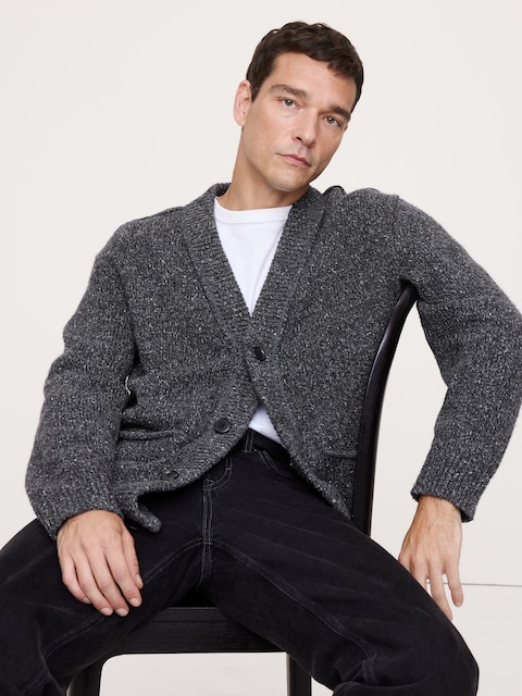 CARDIGAN EN MÉLANGE DE LAINE DONEGAL