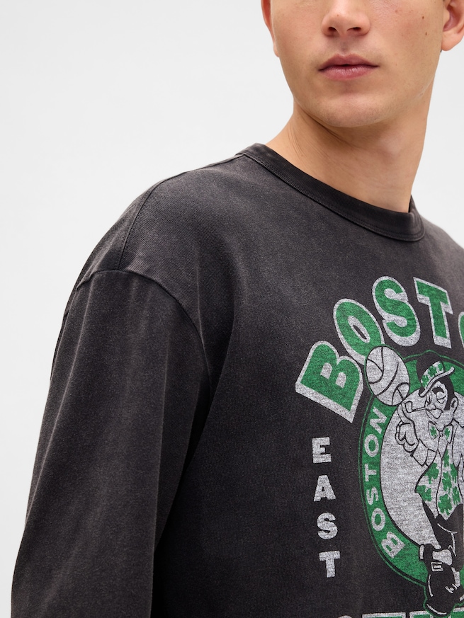 NBA ボストン セルティックス クロップドグラフィックTシャツ-3