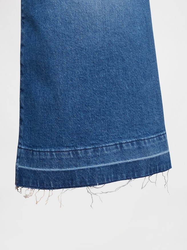 ハイライズ キュロットデニム-7