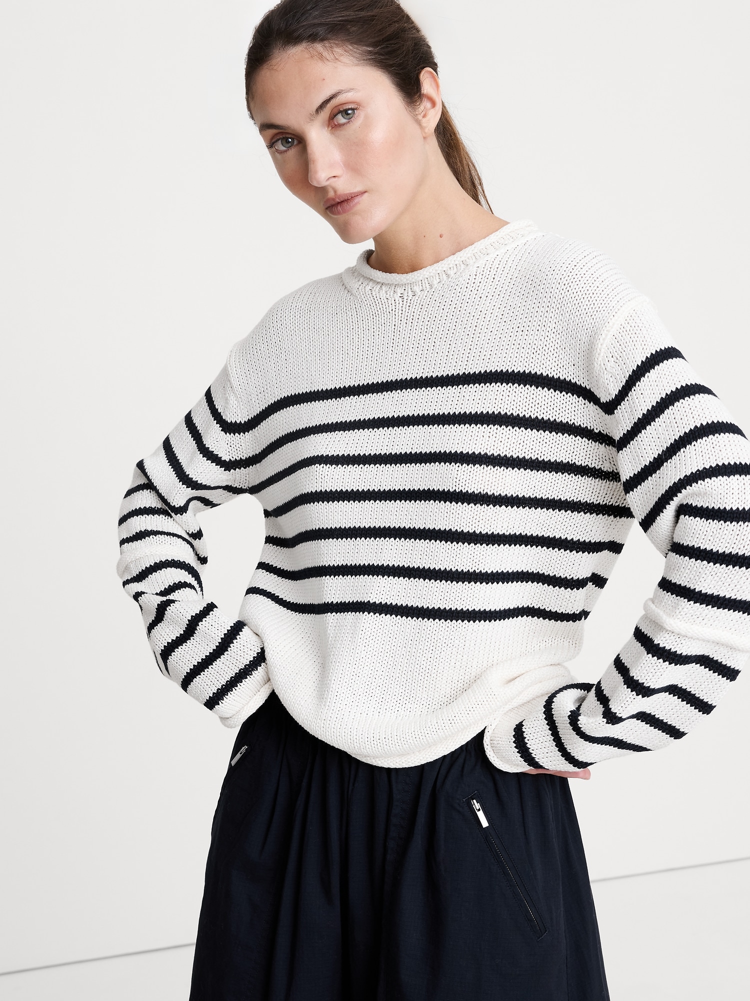 Cotton Roll-Neck Sweater