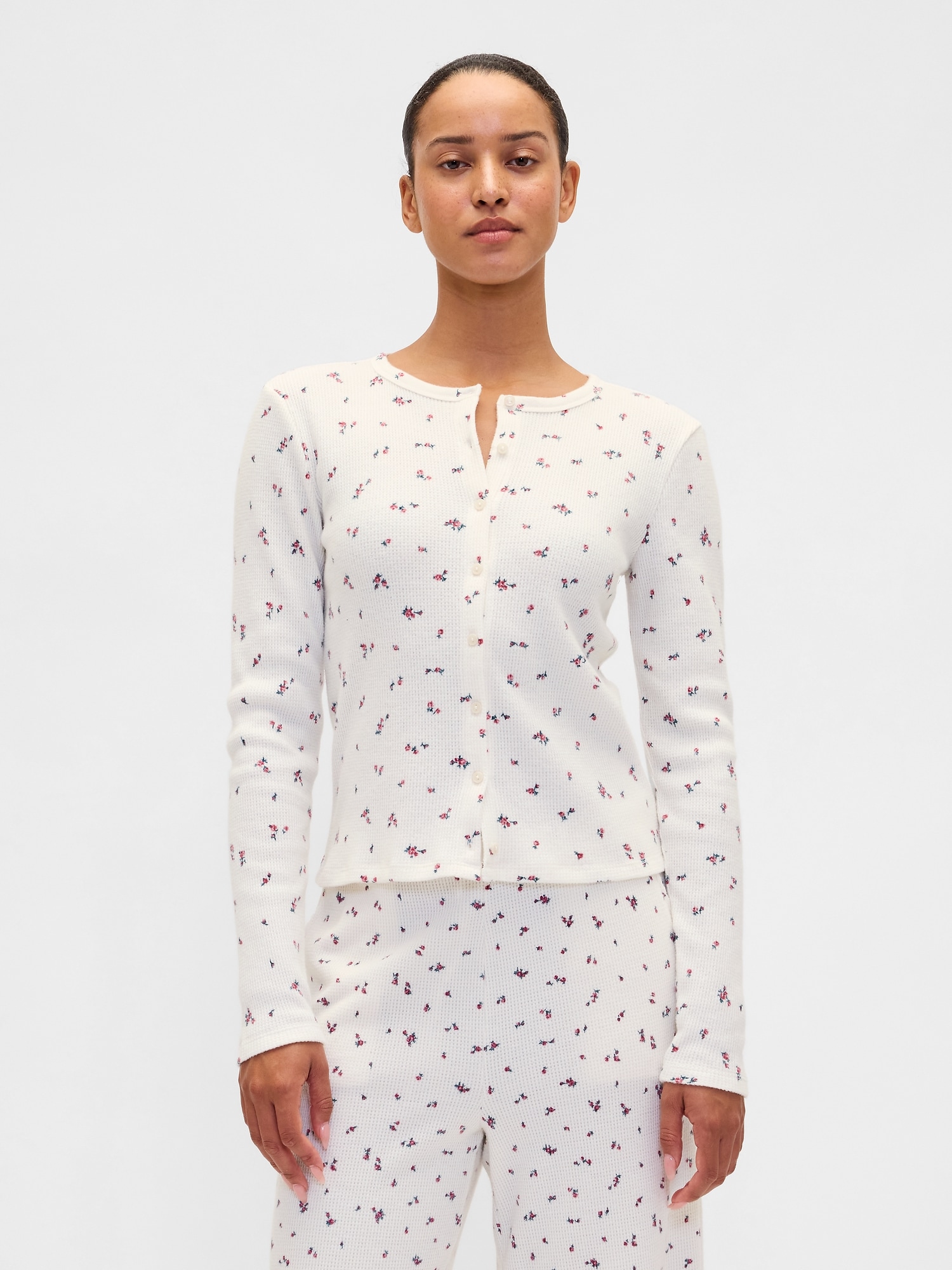 CARDIGAN DE PYJAMA GAUFRÉ