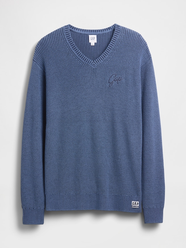 リラックスフィット Vネックセーター-4