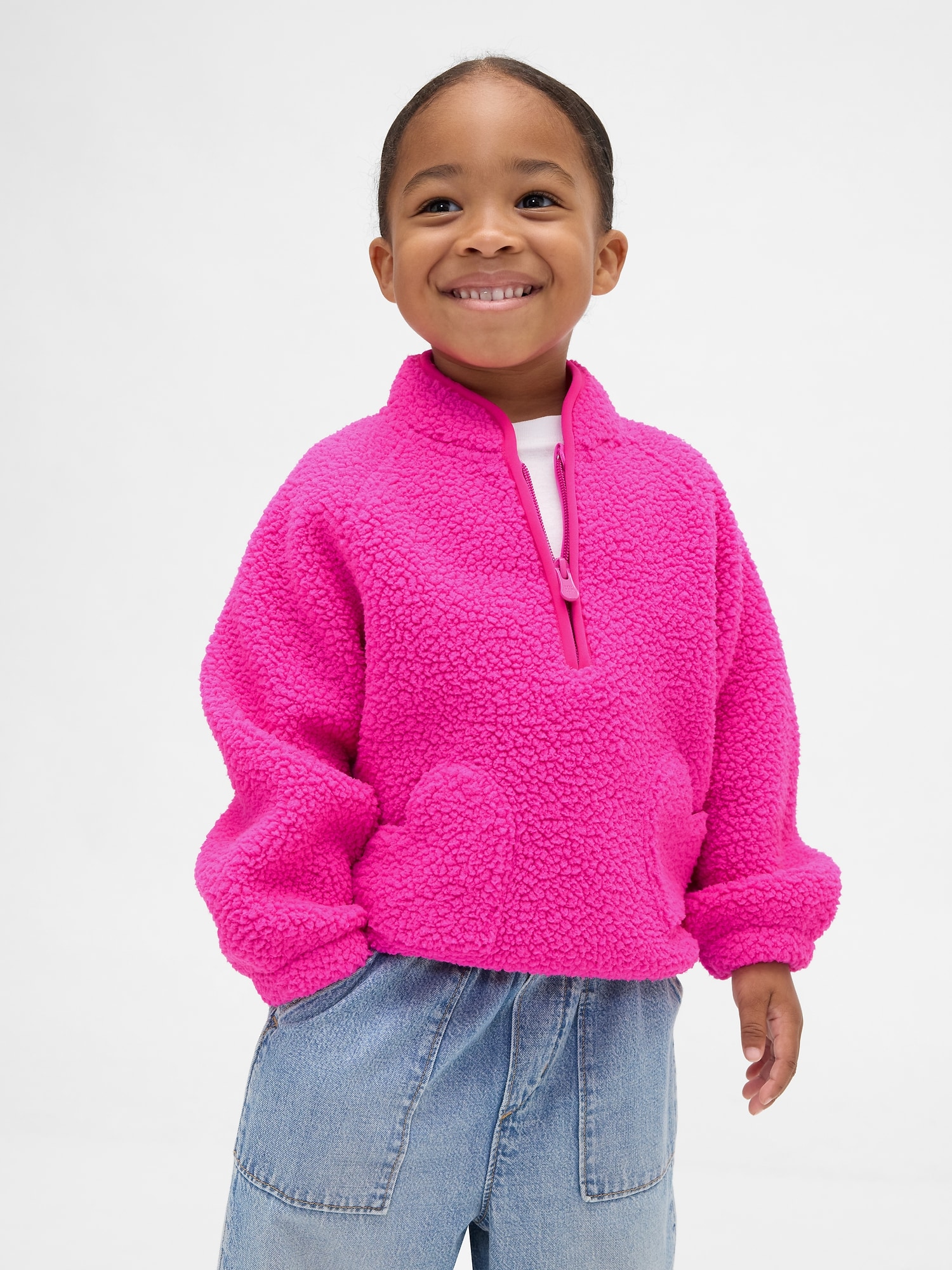 Baby & Toddler Sherpa Half-Zip Pullover