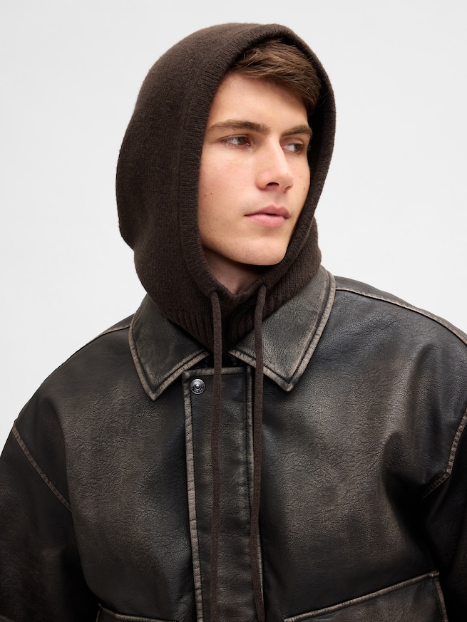 CashSoft カシミヤタッチ ドローコード バラクラバ-3