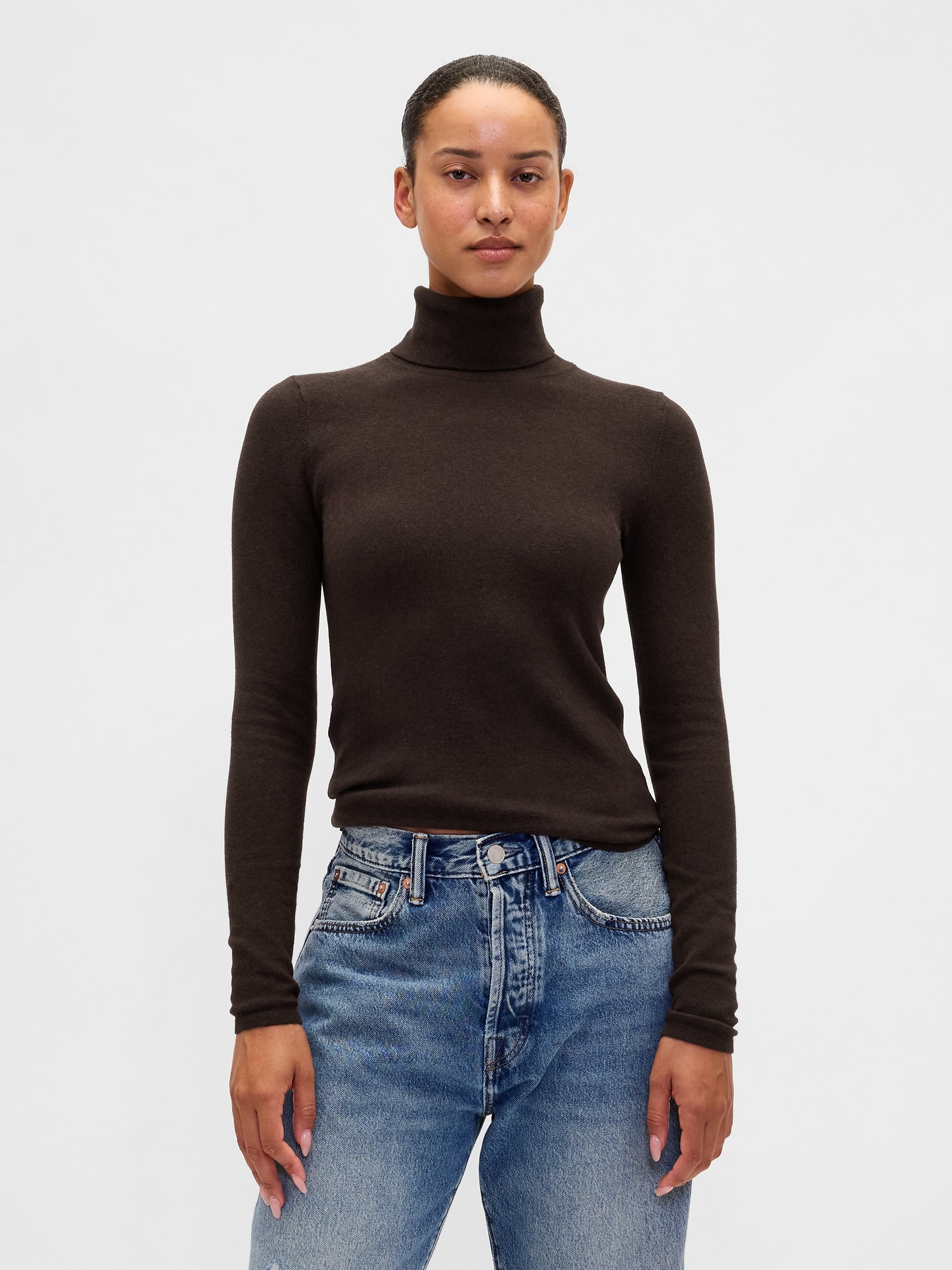 CashSoft Stretch Turtleneck Sweater