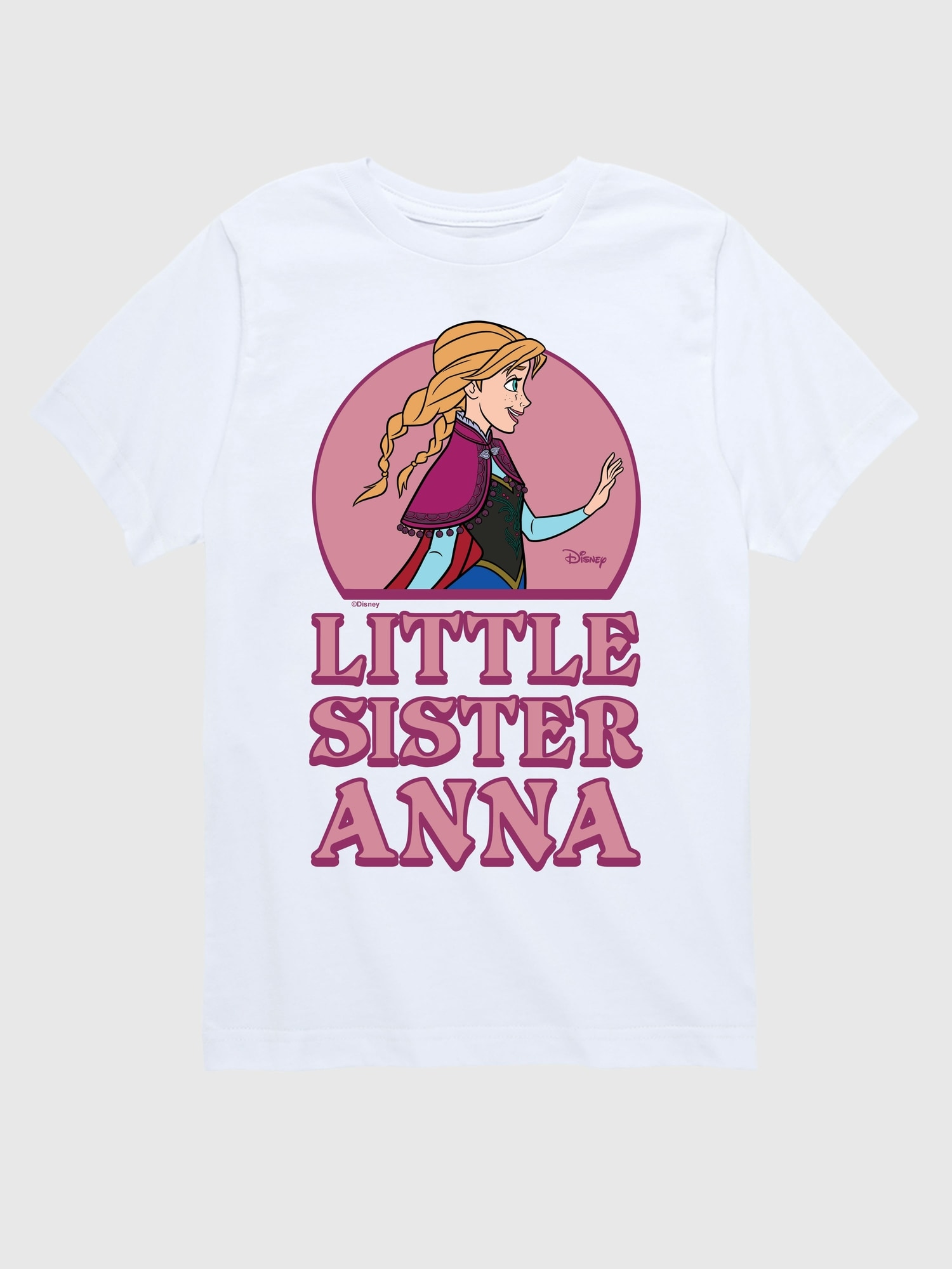 Toddler Frozen Little Sister Anna Short Sleeve Graphic Tee
