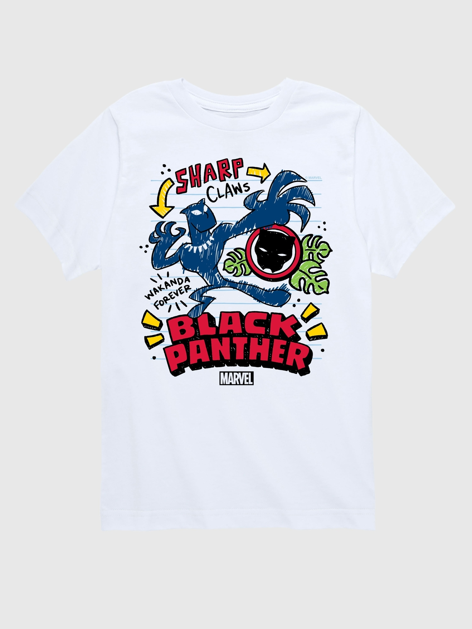 Toddler Marvel Black Panther Doodle Short Sleeve Graphic Tee