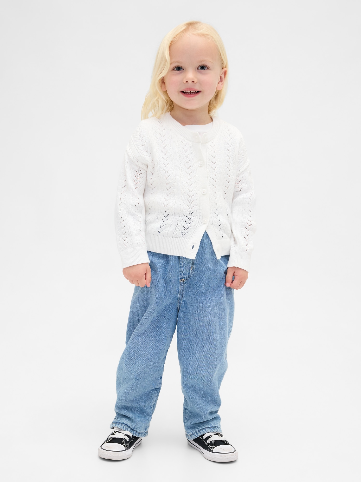 Baby & Toddler Cozy-Lined Barrel Jeans