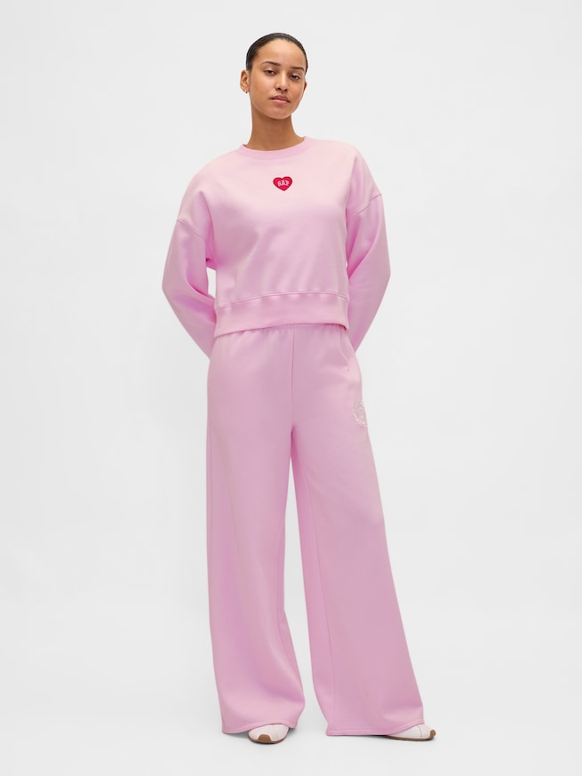 ハイライズ ヴィンテージソフト ハート GAPロゴ バギースウェットパンツ-0