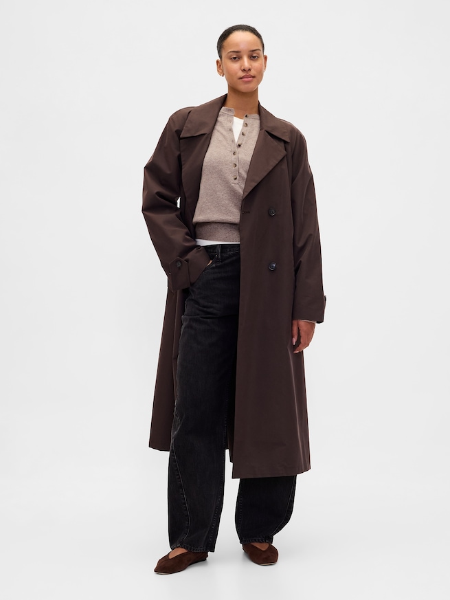 CashSoft カシミヤタッチ ヘンリーネックセーター-1