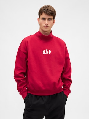 ヴィンテージソフト NAPロゴ モックネック スウェットシャツ
