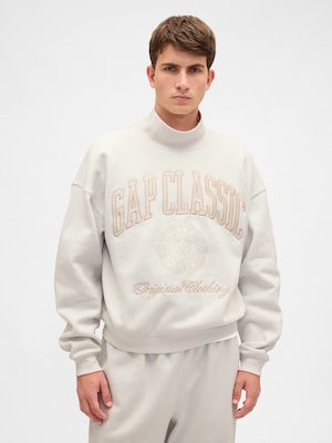 ヴィンテージソフトモックネック　クロップド GAPロゴ スウェットシャツ