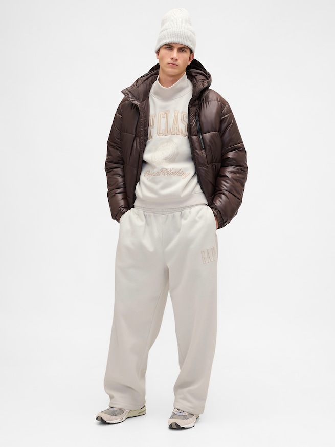 ヴィンテージソフトモックネック　クロップド GAPロゴ スウェットシャツ-1