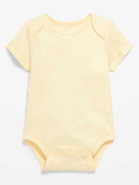 Short-Sleeve Ribbed Bodysuit for Baby