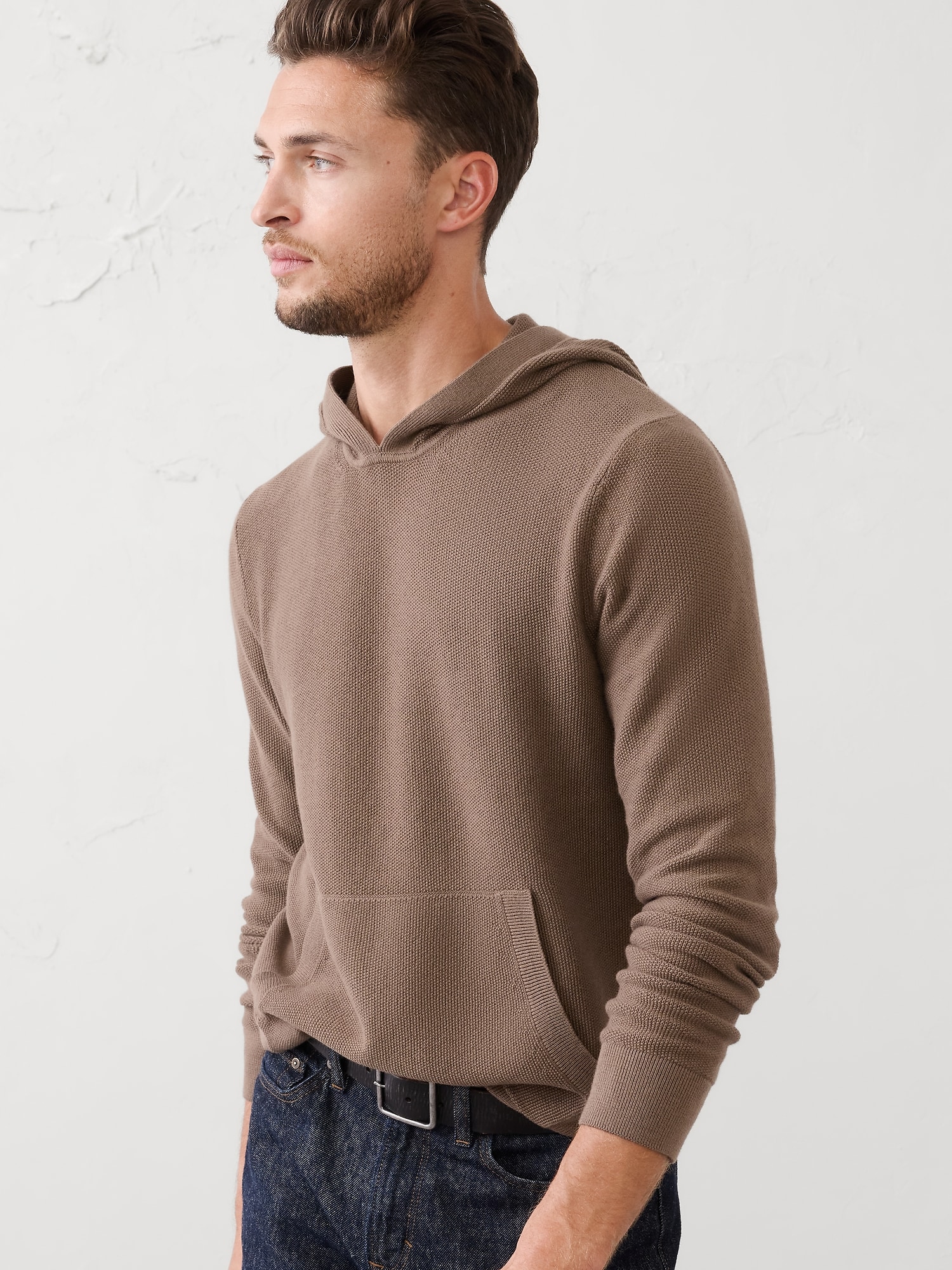 Textured Sweater Hoodie