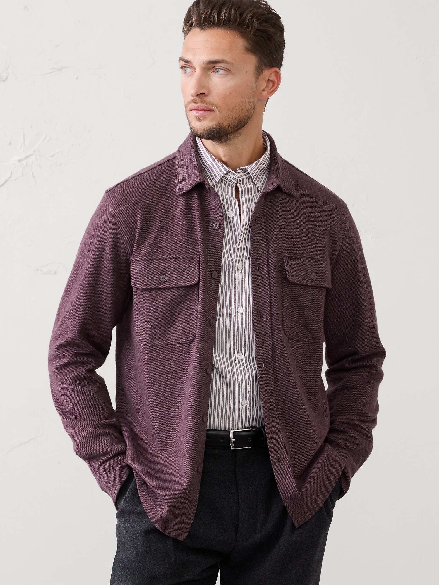 Standard-Fit Knit Chamois Shirt