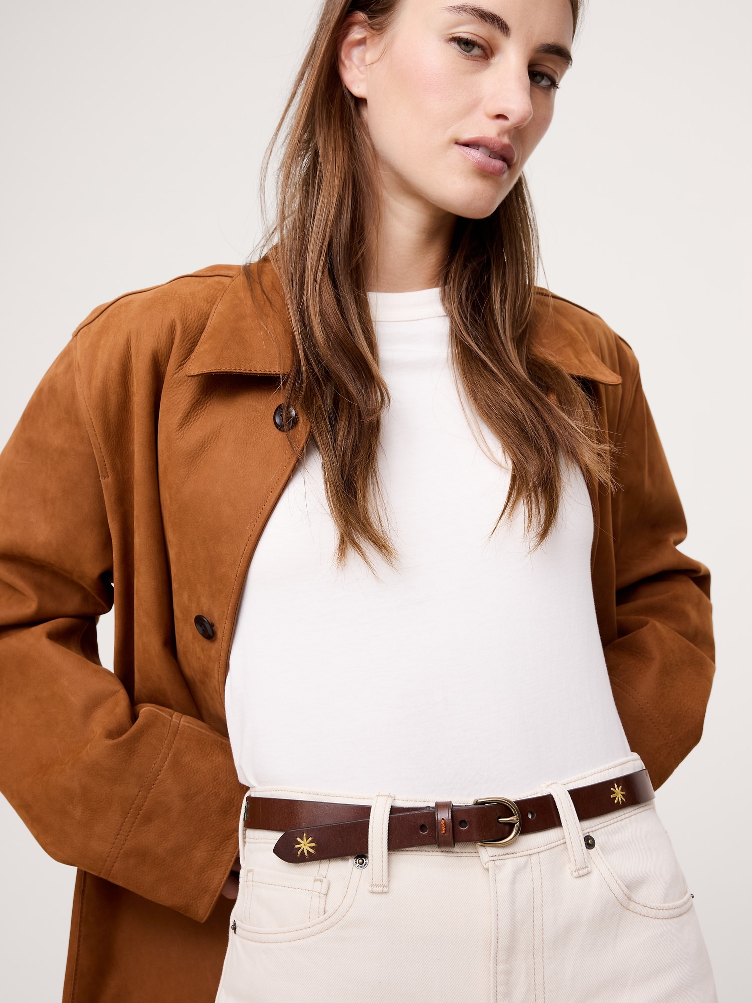 Embroidered Leather Belt by Dragon Diffusion