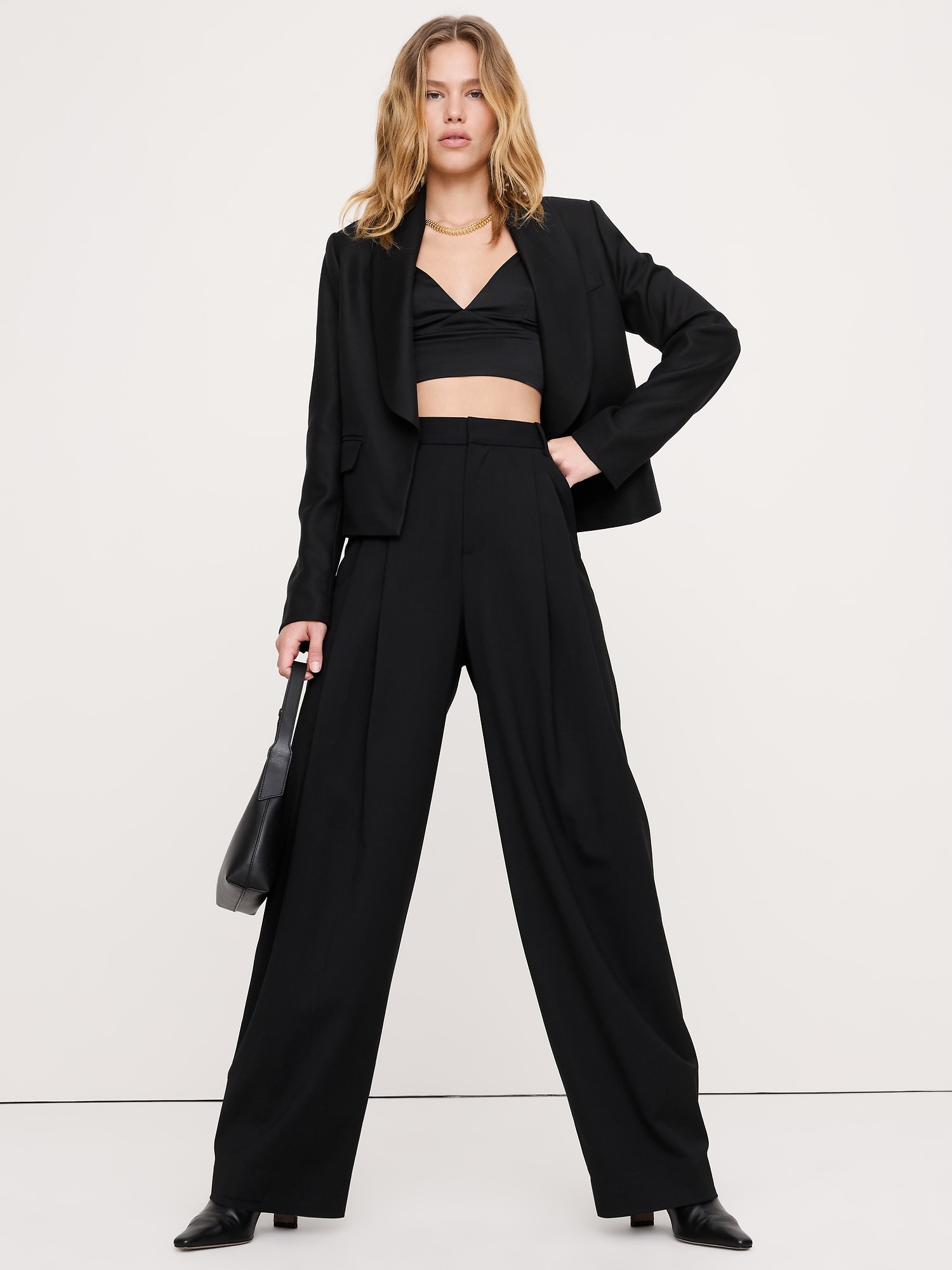Cropped Tuxedo Jacket