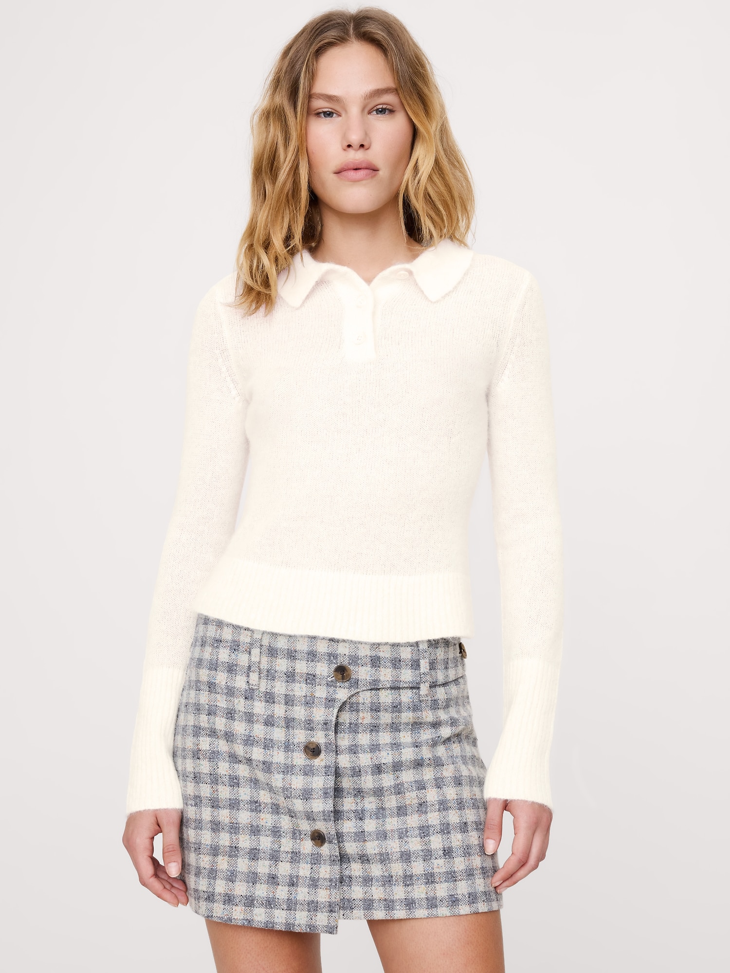 イタリアン アルパカ ブレンド ニットポロ-0