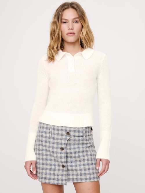 イタリアン アルパカ ブレンド ニットポロ