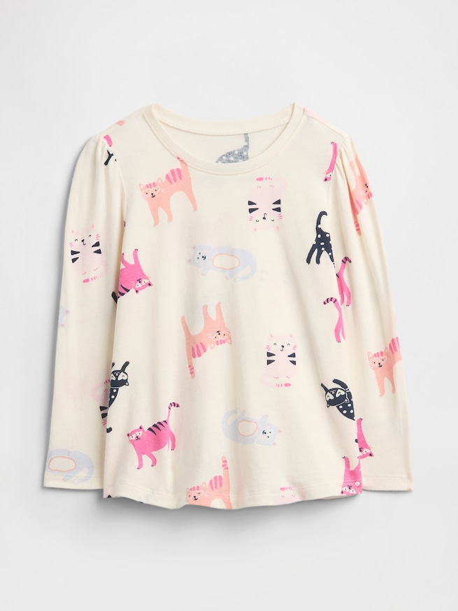 babyGap パフスリーブ グラフィックTシャツ-0