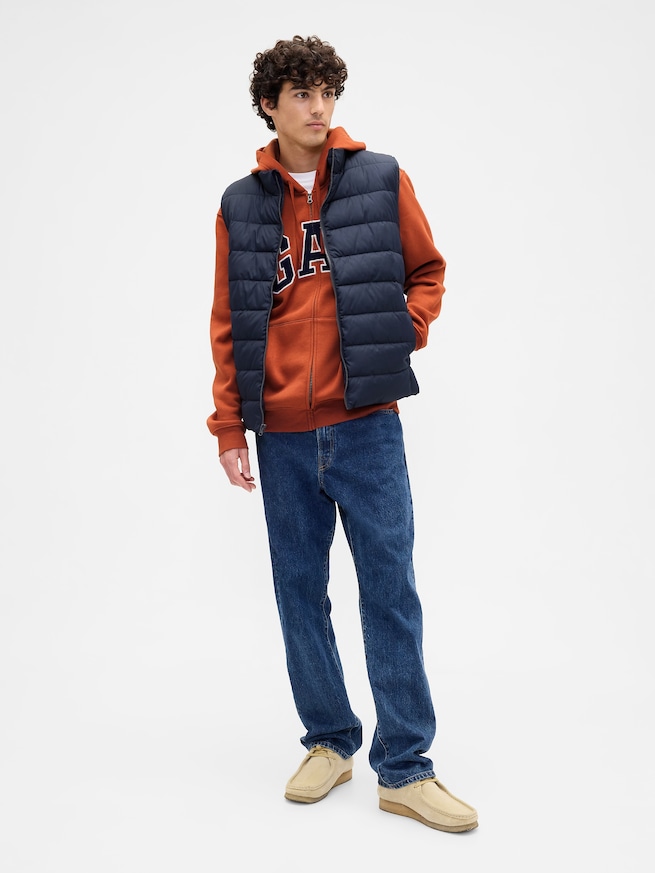 リラックス GAPロゴ ジップアップパーカー-3