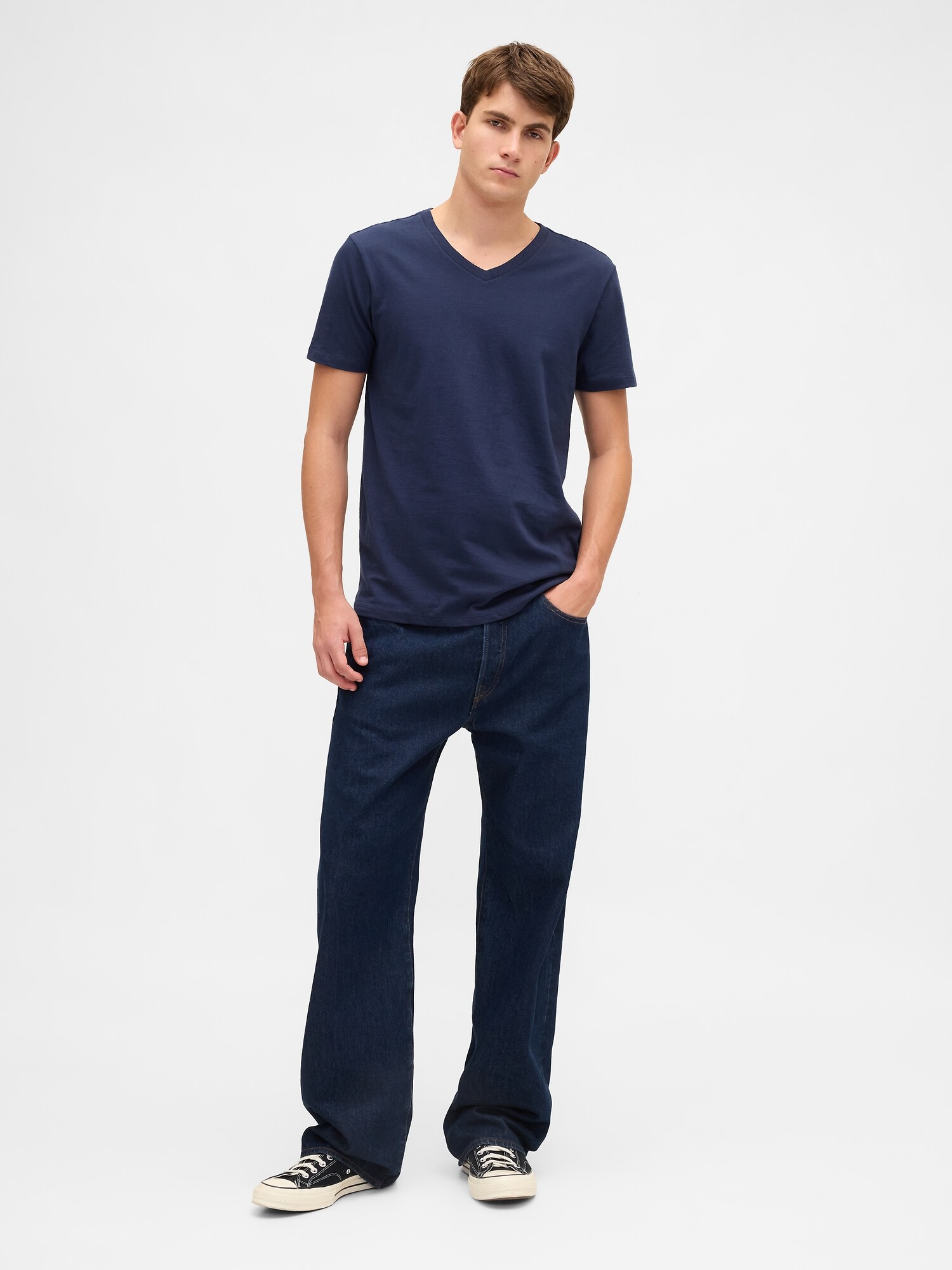 スタンダードVネックTシャツ-3