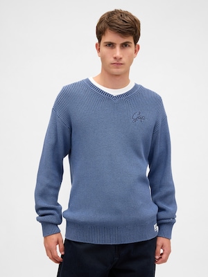 リラックスフィット Vネックセーター