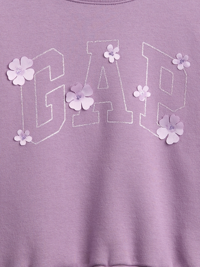 オーバーサイズ ウェッジ クルーネック スウェットシャツ (キッズ)-3