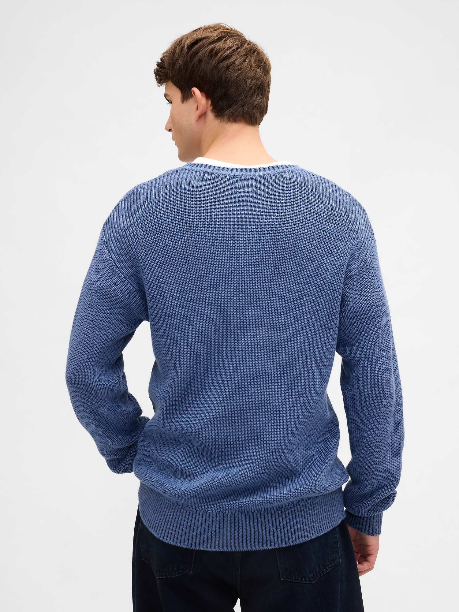 リラックスフィット Vネックセーター-2