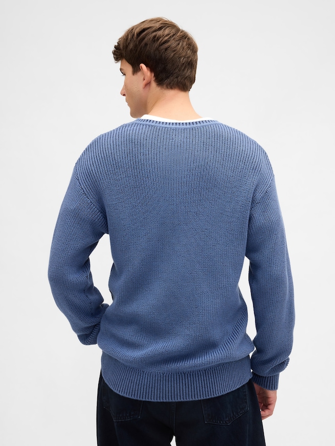 リラックスフィット Vネックセーター-2